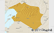 Physical 3D Map of Chilubi, shaded relief outside
