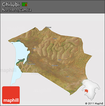 Satellite 3D Map of Chilubi, cropped outside