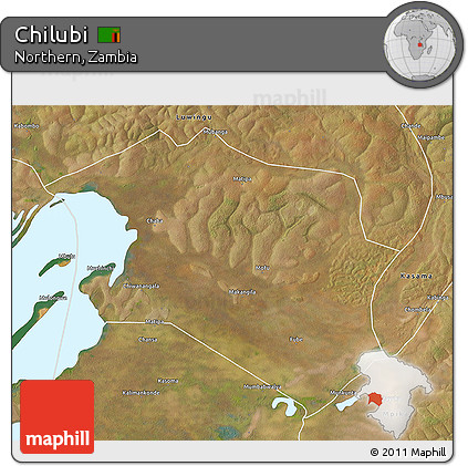 Satellite 3D Map of Chilubi