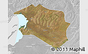 Satellite 3D Map of Chilubi, lighten, desaturated