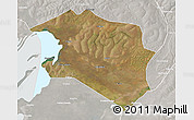 Satellite 3D Map of Chilubi, lighten, semi-desaturated