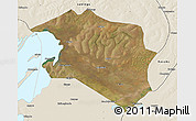 Satellite 3D Map of Chilubi, shaded relief outside