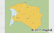 Savanna Style 3D Map of Chilubi, single color outside