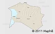 Shaded Relief 3D Map of Chilubi, cropped outside