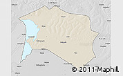 Shaded Relief 3D Map of Chilubi, desaturated