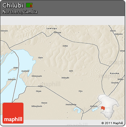 Shaded Relief 3D Map of Chilubi