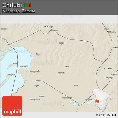 Shaded Relief 3D Map of Chilubi