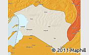 Shaded Relief 3D Map of Chilubi, political outside