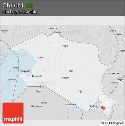 Silver Style 3D Map of Chilubi