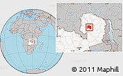 Gray Location Map of Chilubi, highlighted country