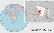 Gray Location Map of Chilubi, highlighted parent region