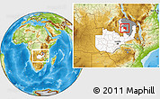 Physical Location Map of Chilubi, highlighted country, highlighted parent region, within the entire country