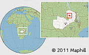 Savanna Style Location Map of Chilubi, highlighted country, within the entire country