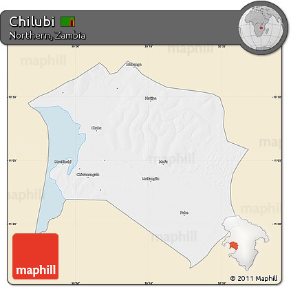 Classic Style Map of Chilubi, single color outside