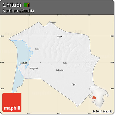Classic Style Map of Chilubi, single color outside