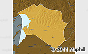 Physical Map of Chilubi, darken