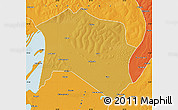 Physical Map of Chilubi, political outside