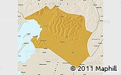 Physical Map of Chilubi, shaded relief outside