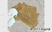 Satellite Map of Chilubi, lighten, semi-desaturated