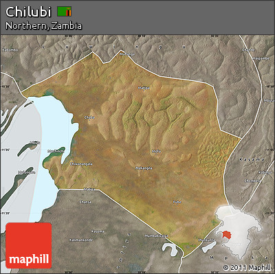 Satellite Map of Chilubi, semi-desaturated