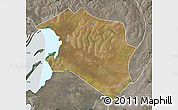 Satellite Map of Chilubi, semi-desaturated