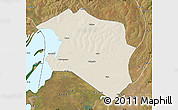 Shaded Relief Map of Chilubi, satellite outside