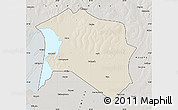 Shaded Relief Map of Chilubi, semi-desaturated