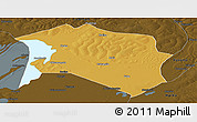 Physical Panoramic Map of Chilubi, darken
