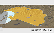 Physical Panoramic Map of Chilubi, darken, semi-desaturated