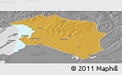 Physical Panoramic Map of Chilubi, desaturated