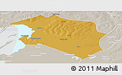 Physical Panoramic Map of Chilubi, lighten, semi-desaturated