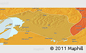 Physical Panoramic Map of Chilubi, political outside