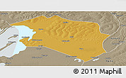Physical Panoramic Map of Chilubi, semi-desaturated