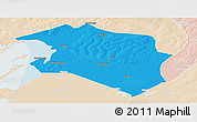 Political Panoramic Map of Chilubi, lighten