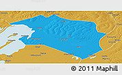 Political Panoramic Map of Chilubi, physical outside