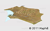Satellite Panoramic Map of Chilubi, cropped outside