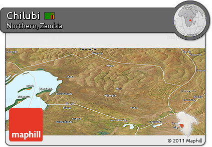 Satellite Panoramic Map of Chilubi
