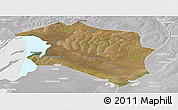 Satellite Panoramic Map of Chilubi, lighten, desaturated
