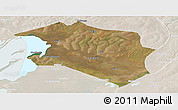 Satellite Panoramic Map of Chilubi, lighten