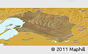 Satellite Panoramic Map of Chilubi, physical outside