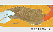 Satellite Panoramic Map of Chilubi, political outside