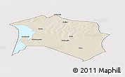 Shaded Relief Panoramic Map of Chilubi, cropped outside