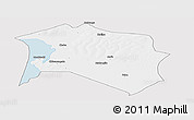 Silver Style Panoramic Map of Chilubi, single color outside