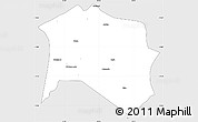 Silver Style Simple Map of Chilubi, single color outside