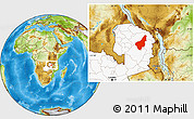 Physical Location Map of Chinsali, highlighted country