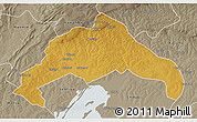 Physical 3D Map of Luwingu, semi-desaturated