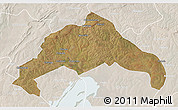 Satellite 3D Map of Luwingu, lighten