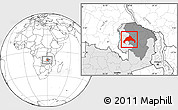 Blank Location Map of Luwingu, highlighted country, highlighted parent region