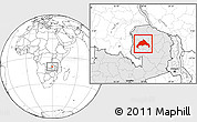 Blank Location Map of Luwingu, highlighted country