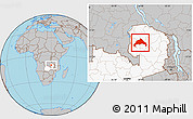 Gray Location Map of Luwingu, highlighted country